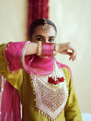 Olive Green spark Kurta set