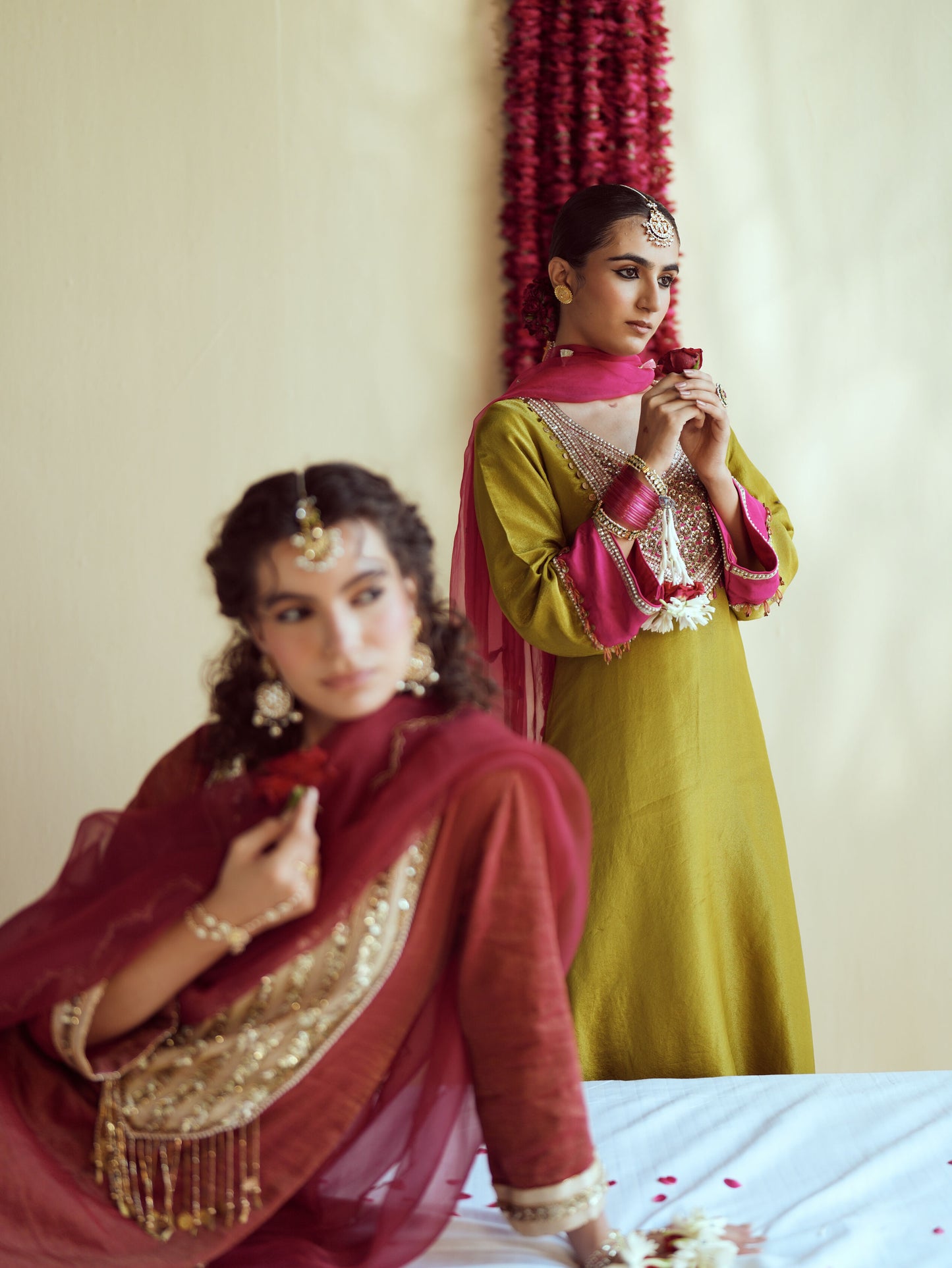 Olive Green spark Kurta set