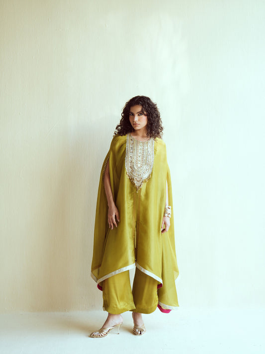 Dusky Olive Kaftan Set