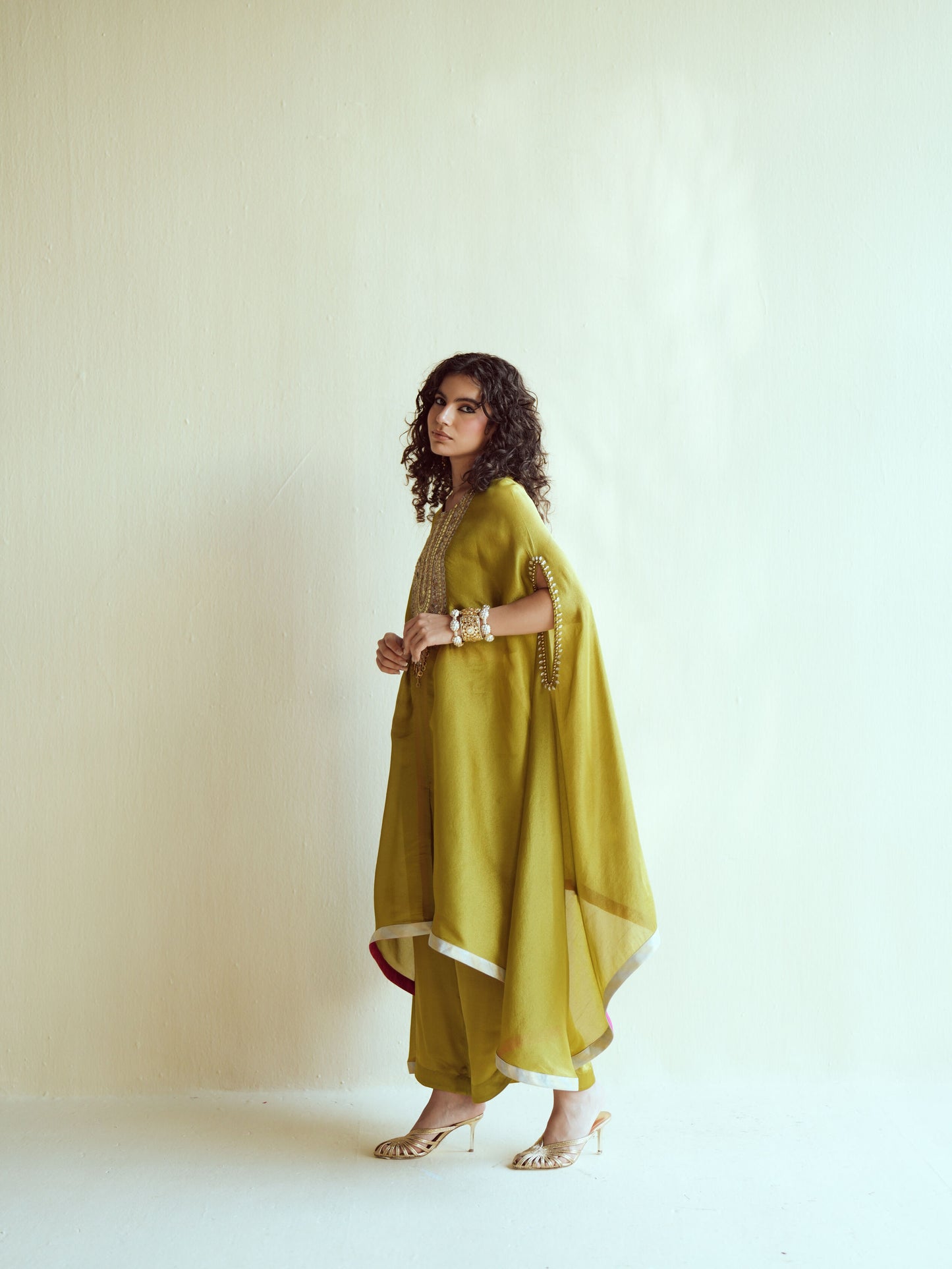 Dusky Olive Kaftan Set