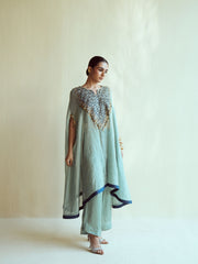 Mint Navy Kaftan Set
