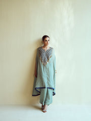 Mint Navy Kaftan Set