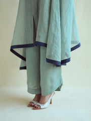 Mint Navy Kaftan Set