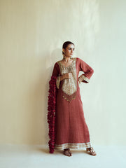 Deep Maroon Kaftan Set