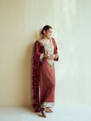 Deep Maroon Kaftan Set