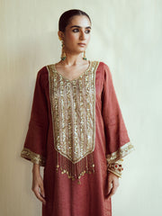 Deep Maroon Kaftan Set