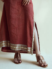 Deep Maroon Kaftan Set