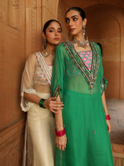 Emerald Green Organza Set