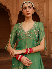 Green Sharara Set