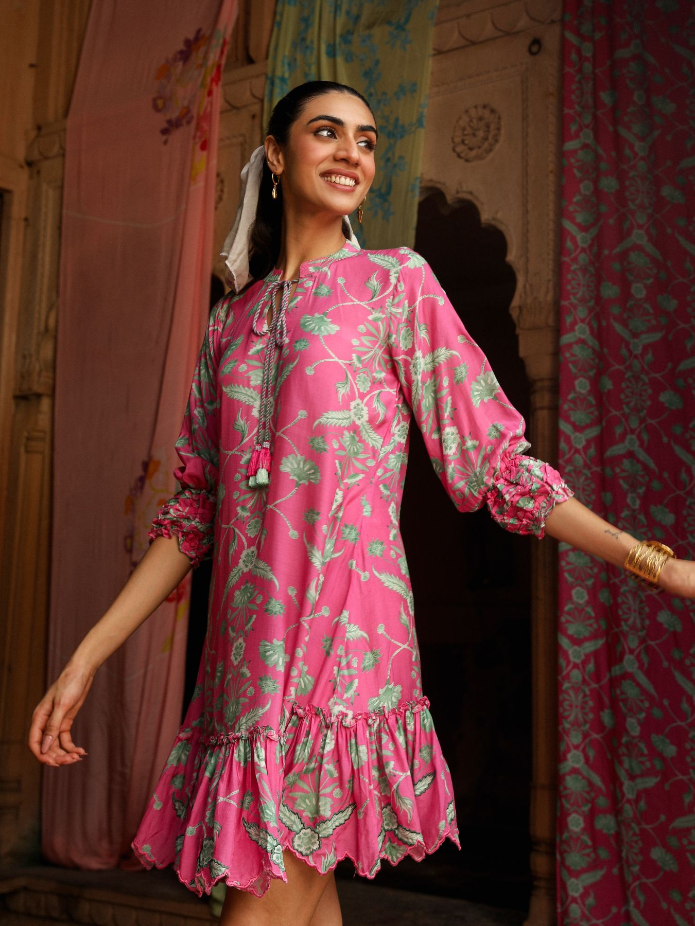 Rose Pink Chinaar Dress