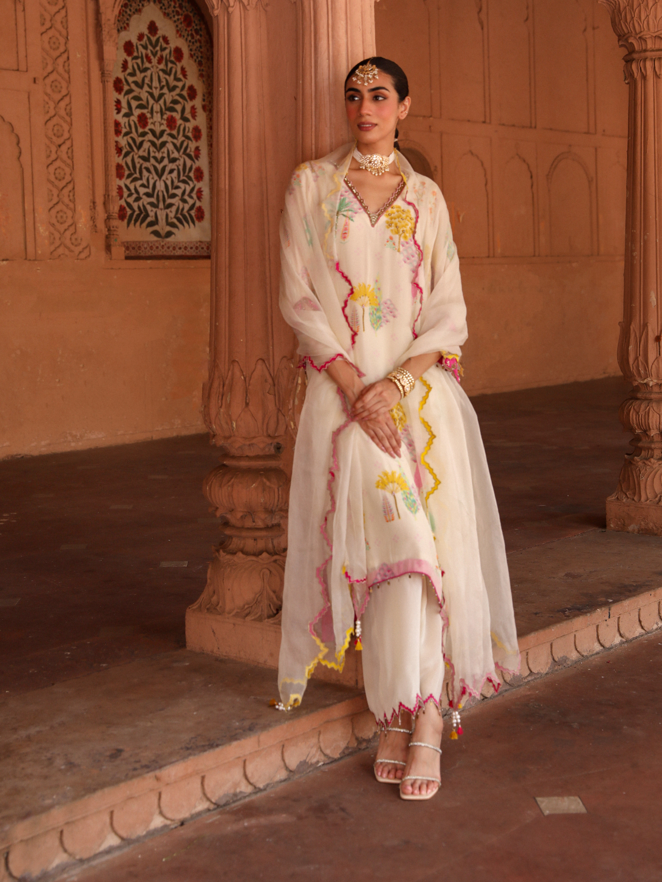 Ivory A line Suit Set