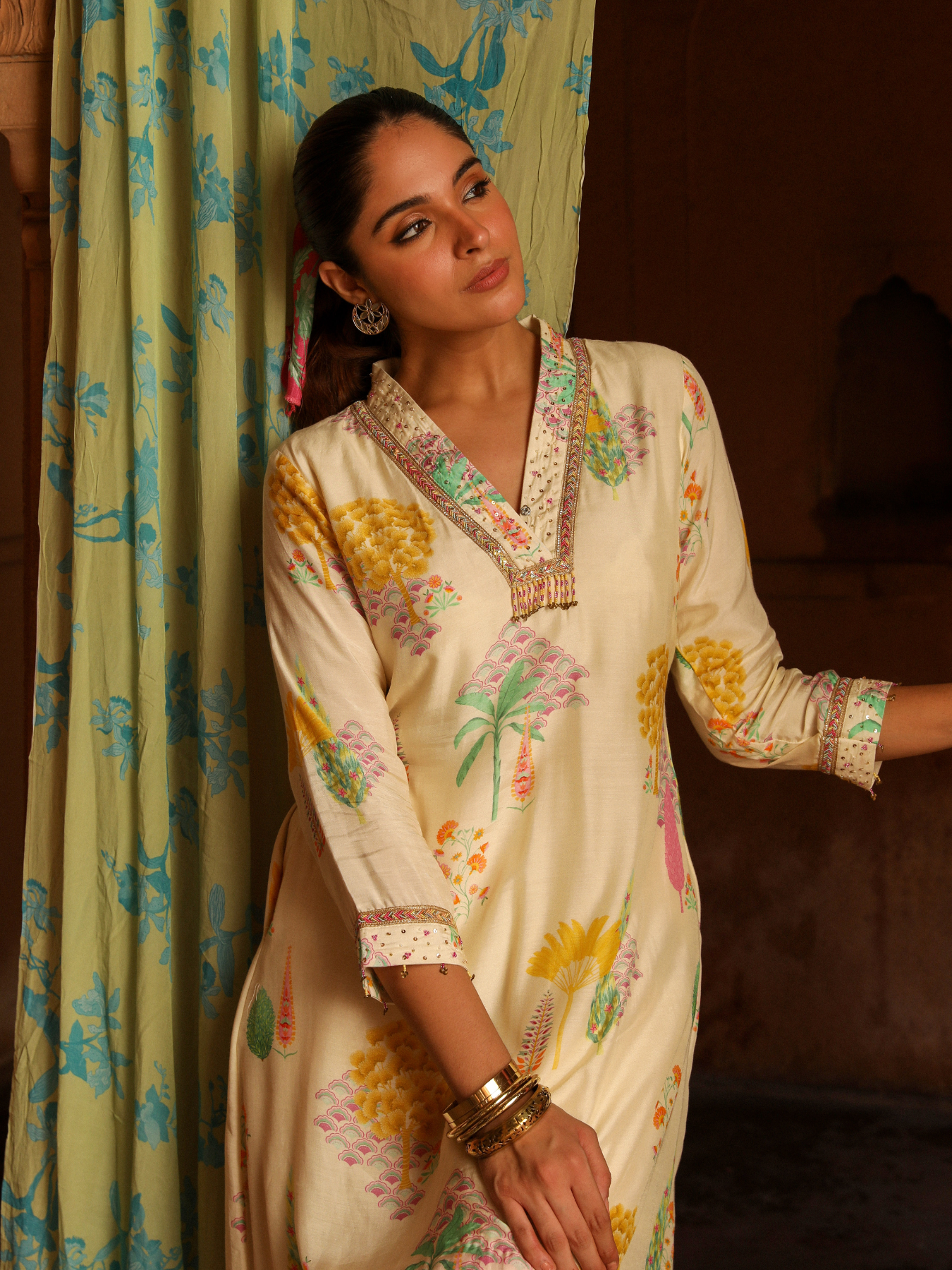 Ivory Ashoka Print Co-Ord Set
