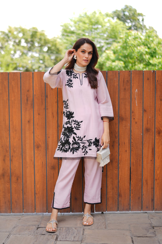 Blush Pink Floral Co-ord Set