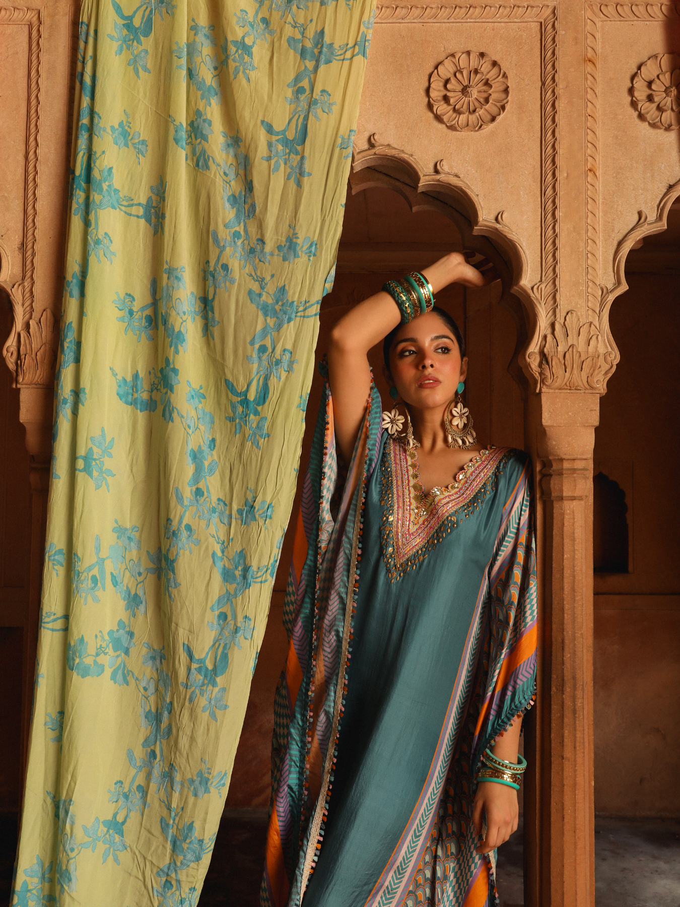 Teal Kaftan