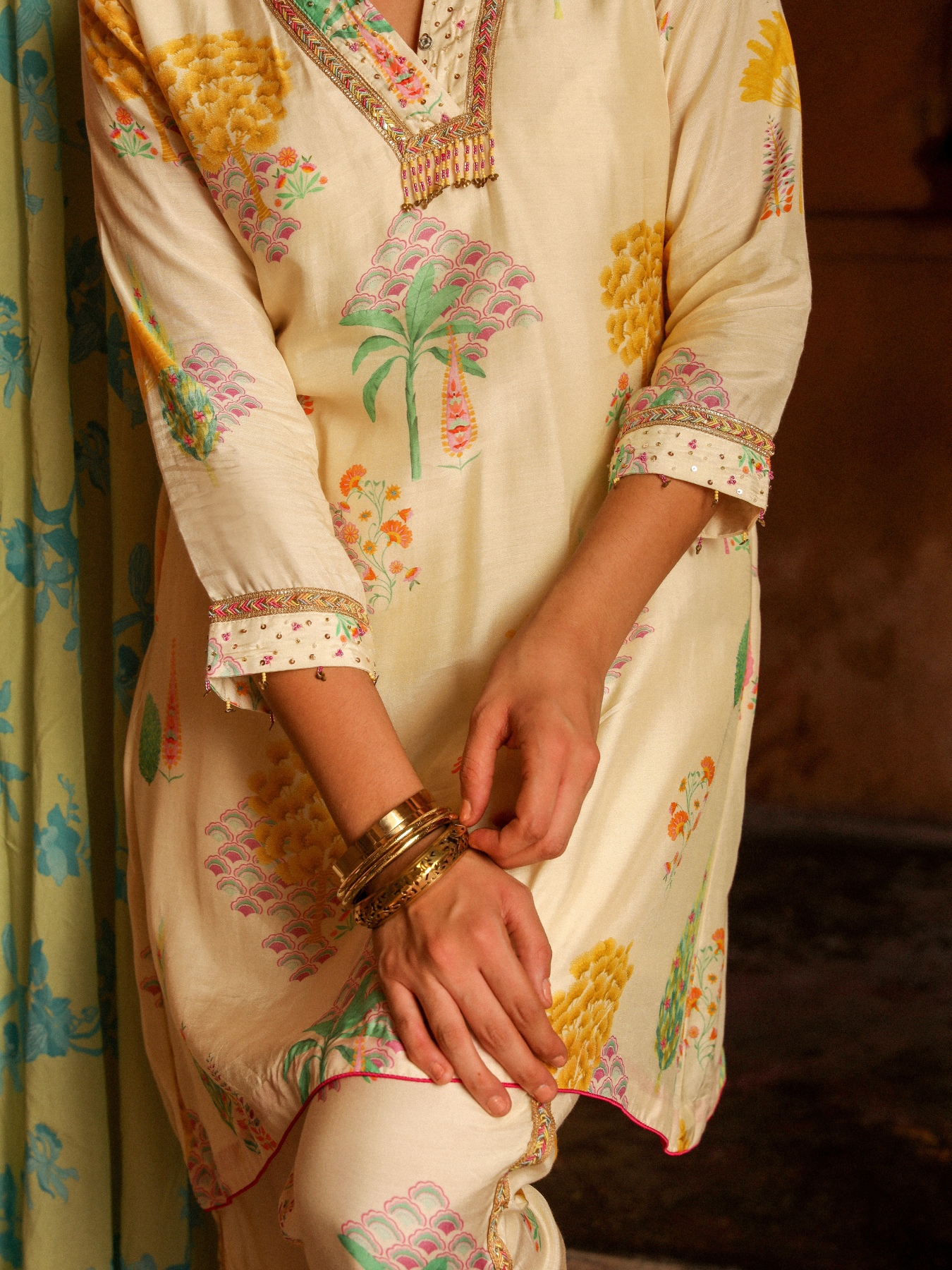 Ivory Ashoka Print Co-Ord Set