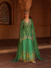 Green Sharara Set