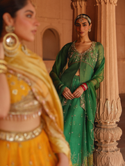 Green Sharara Set