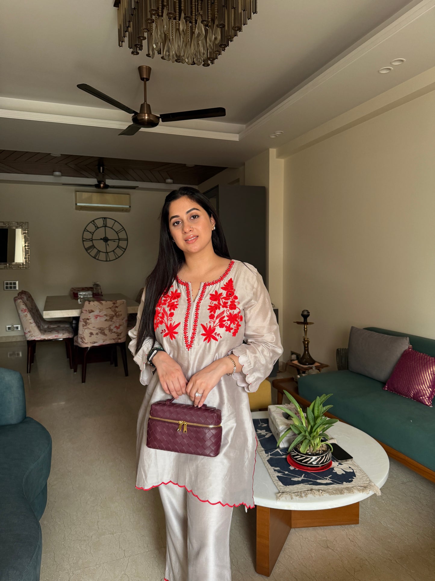 Scarlet Embroidered Co-ord Set