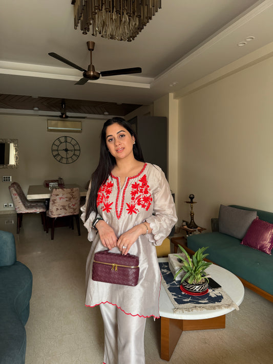 Scarlet Embroidered Co-ord Set