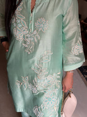 Mint Green Embroidered Co-ord Set