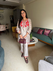 Scarlet Embroidered Co-ord Set