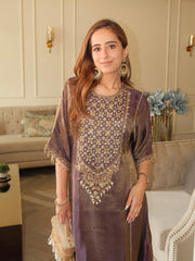 Dust Plum Kaftan Set
