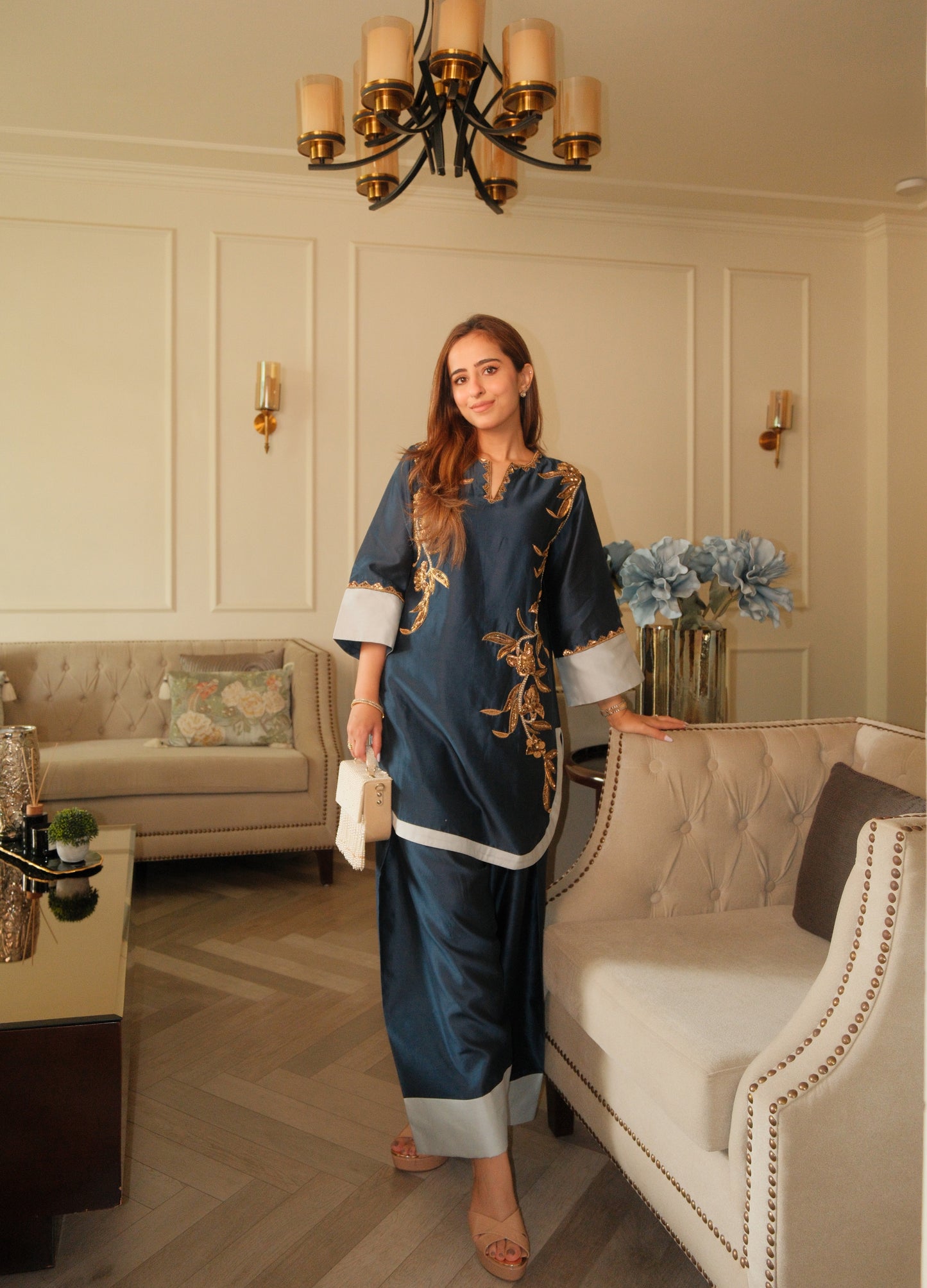 Midnight Bloom Farshi Set