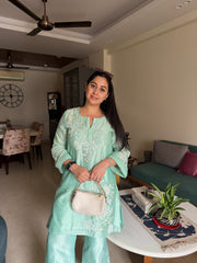 Mint Green Embroidered Co-ord Set