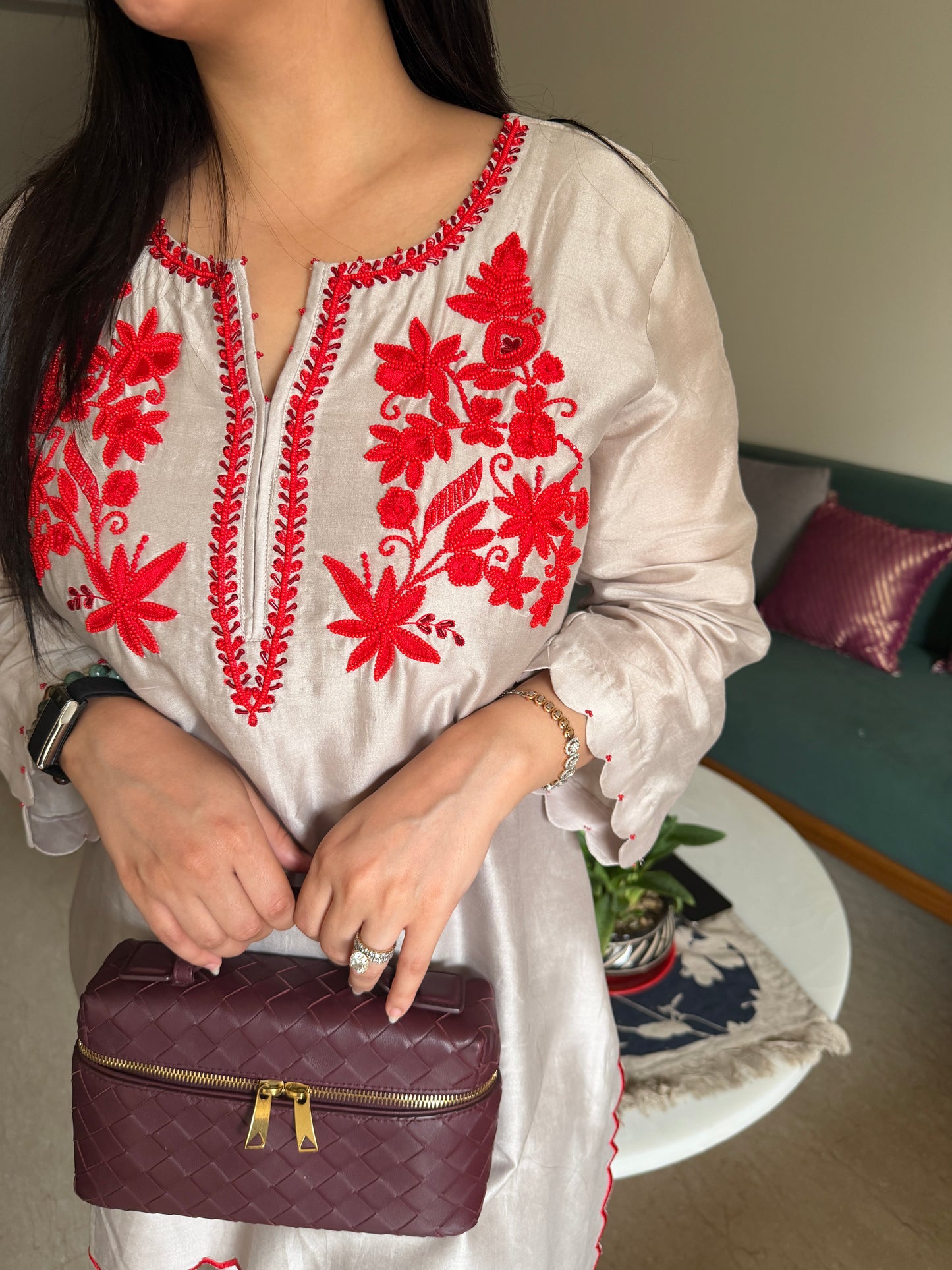 Scarlet Embroidered Co-ord Set