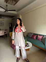 Scarlet Embroidered Co-ord Set