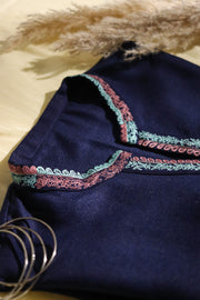 Midnight Blue pashmina set-SET OF 3