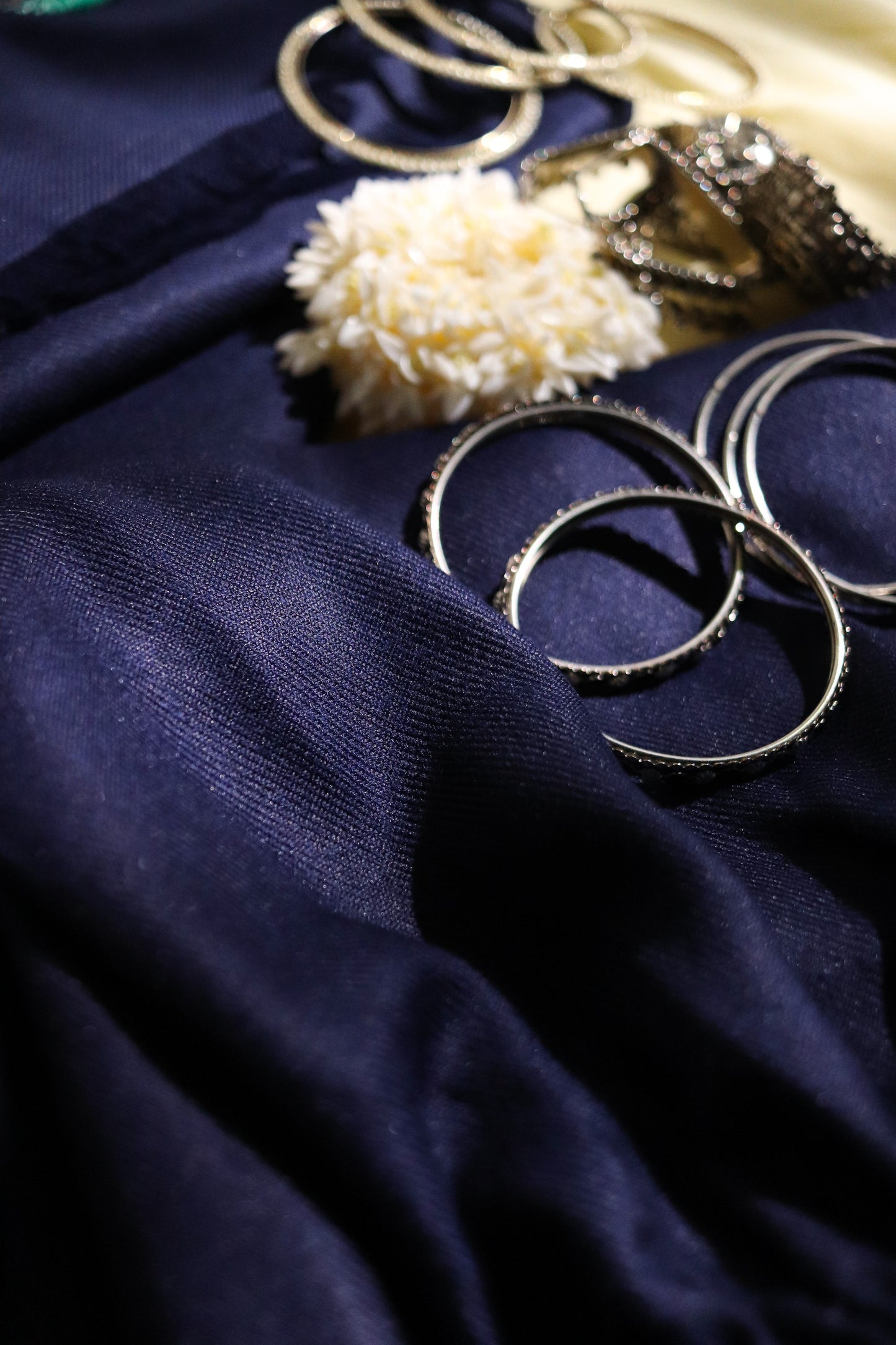 Midnight Blue pashmina set-SET OF 3