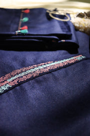 Midnight Blue pashmina set-SET OF 3