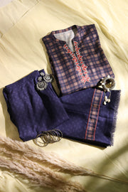 MEHR checkered pashima set- set of 3