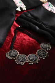 Black floral pashmina set- SET OF 3