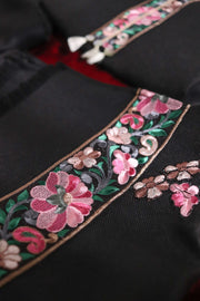 Black floral pashmina set- SET OF 3