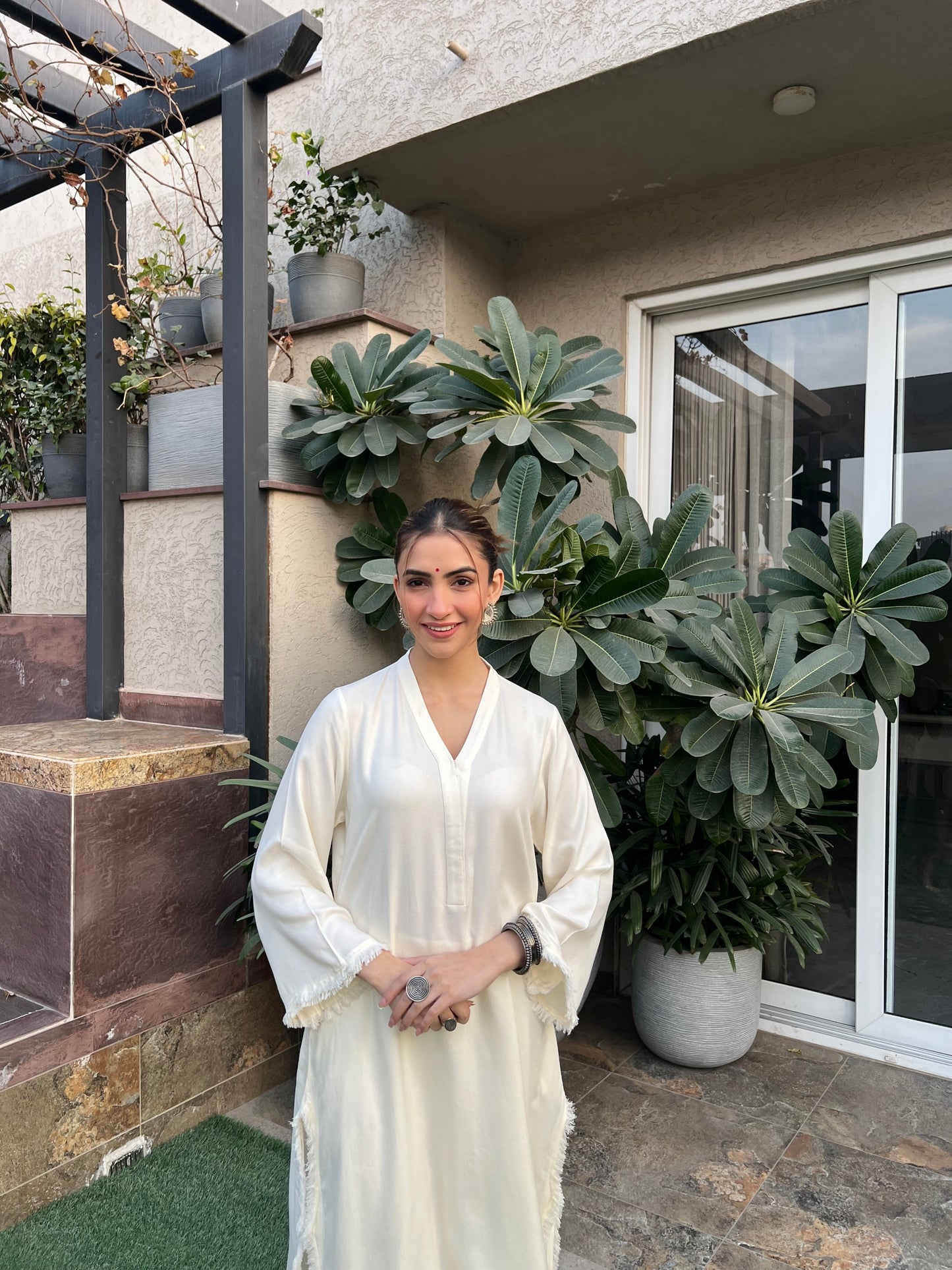 Ivory pashmina set- set of 2