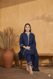 Midnight Blue pashmina set-SET OF 3